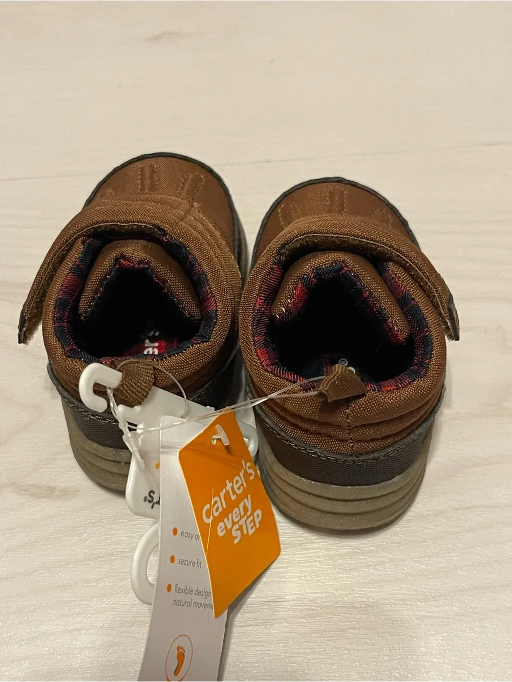 Carter's Brown Toddler Hook-and-Loop Quilted Boots